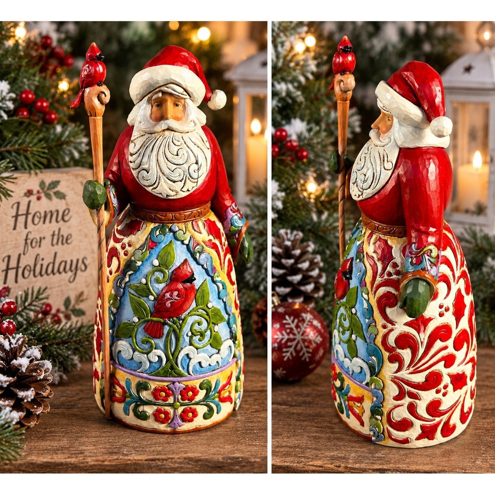 Jim Shore Heartwood Creek Santa Christmas Joy Takes Flight 4014286 Cardinal 2009
